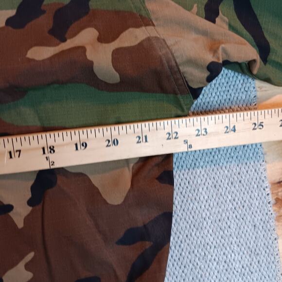 Army Vintage Combat Uniform Jacket Medium-Short Woodland Camo Hot Weather Y2K - Picture 10 of 12